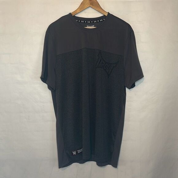 Tapout Mens Short Sleeve Gray Black Polyester Shirt size XL - Picture 1 of 6